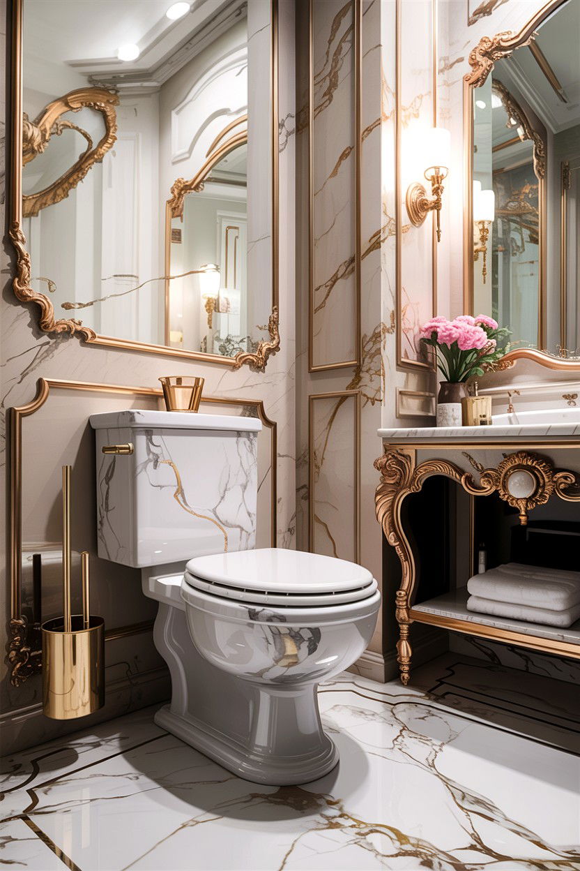 Marble Effect Dual Flush Toilet - 30 dual flush toilet ideas