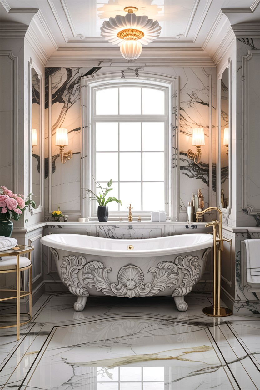 Marble Freestanding Tub - 30 freestanding tub ideas