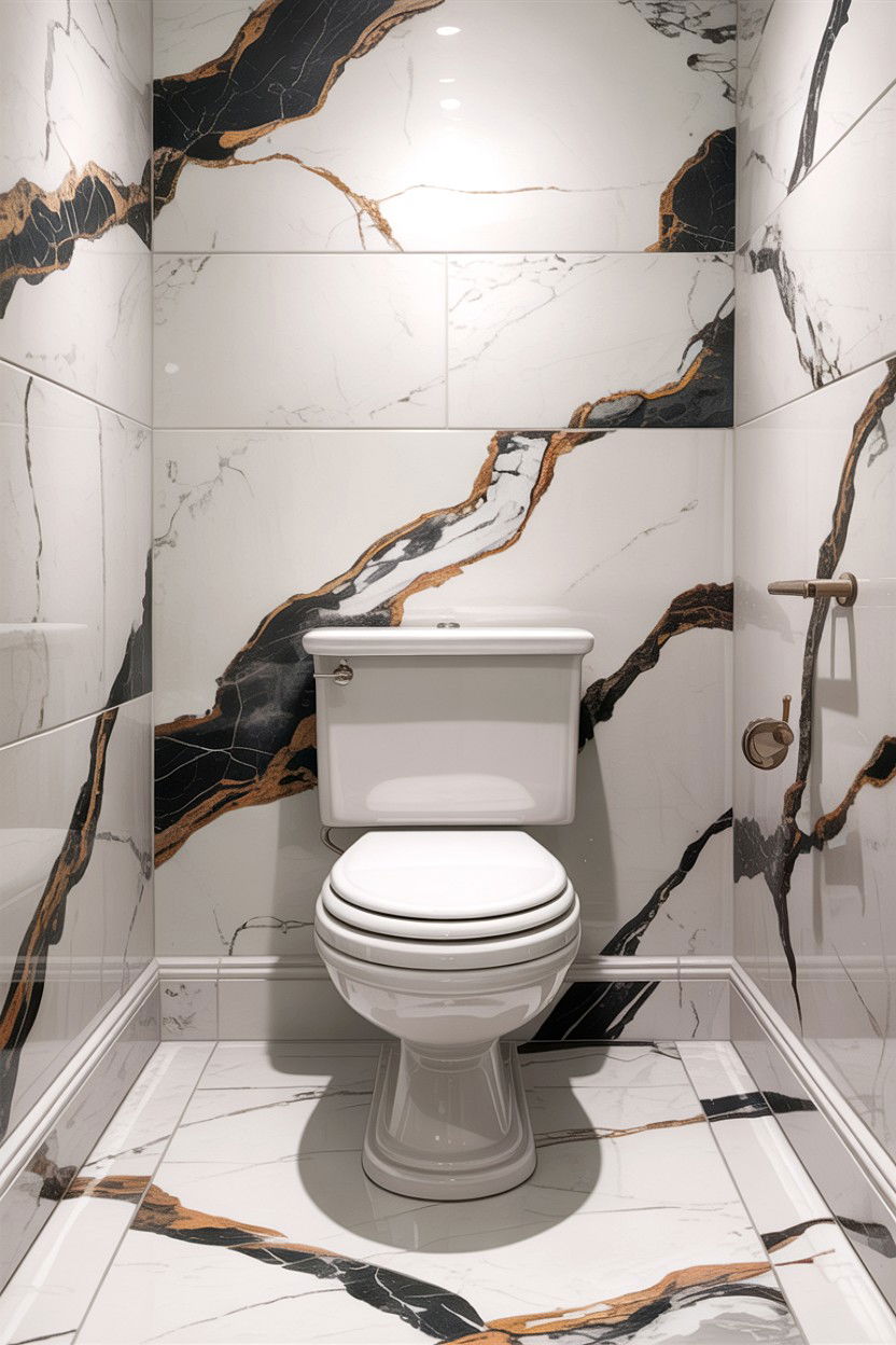 Marble Tile Bathroom Toilet - 30 comfort height toilet ideas
