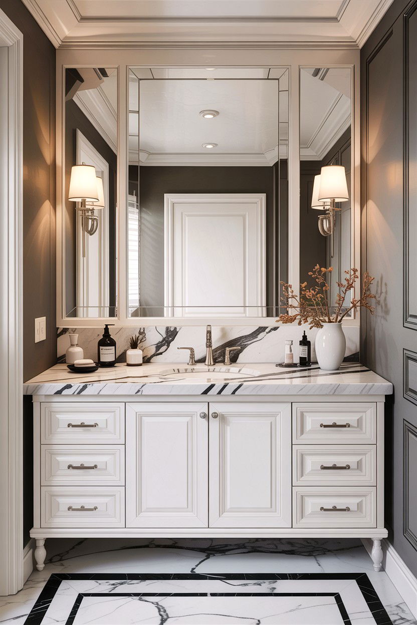 Marble Top Bathroom Vanity - 30 custom bathroom vanity ideas