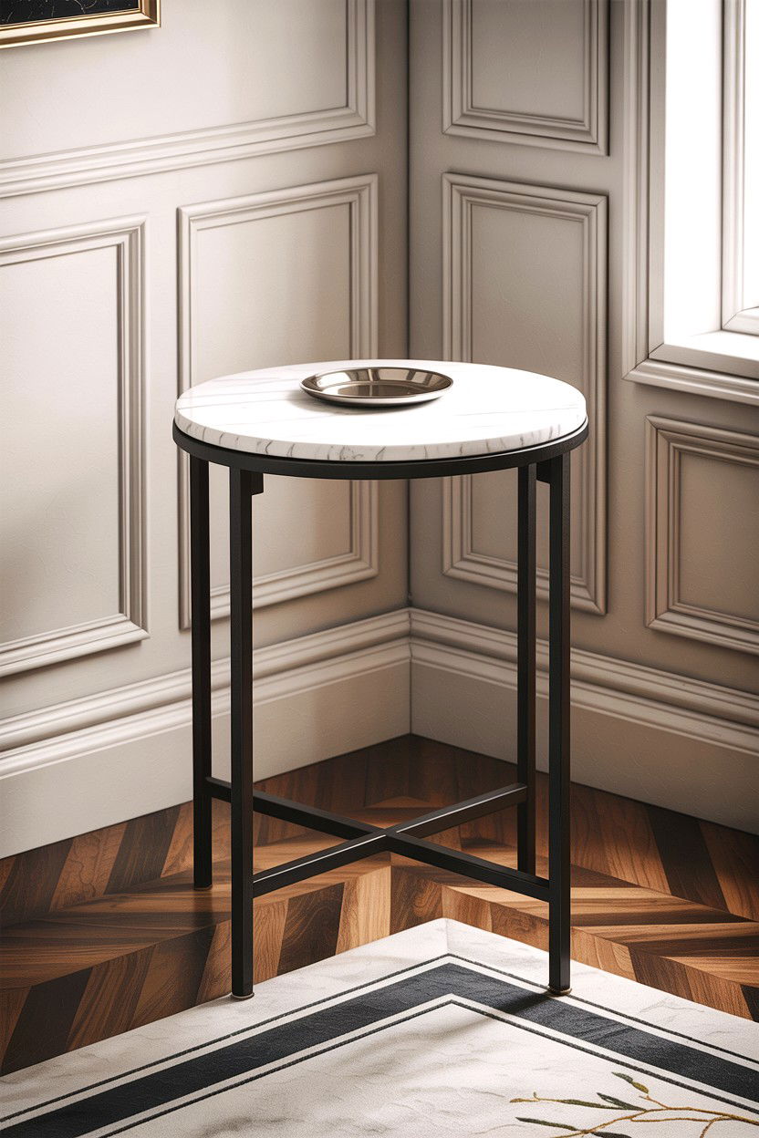 Marble Top End Table - 30 living room accent table ideas