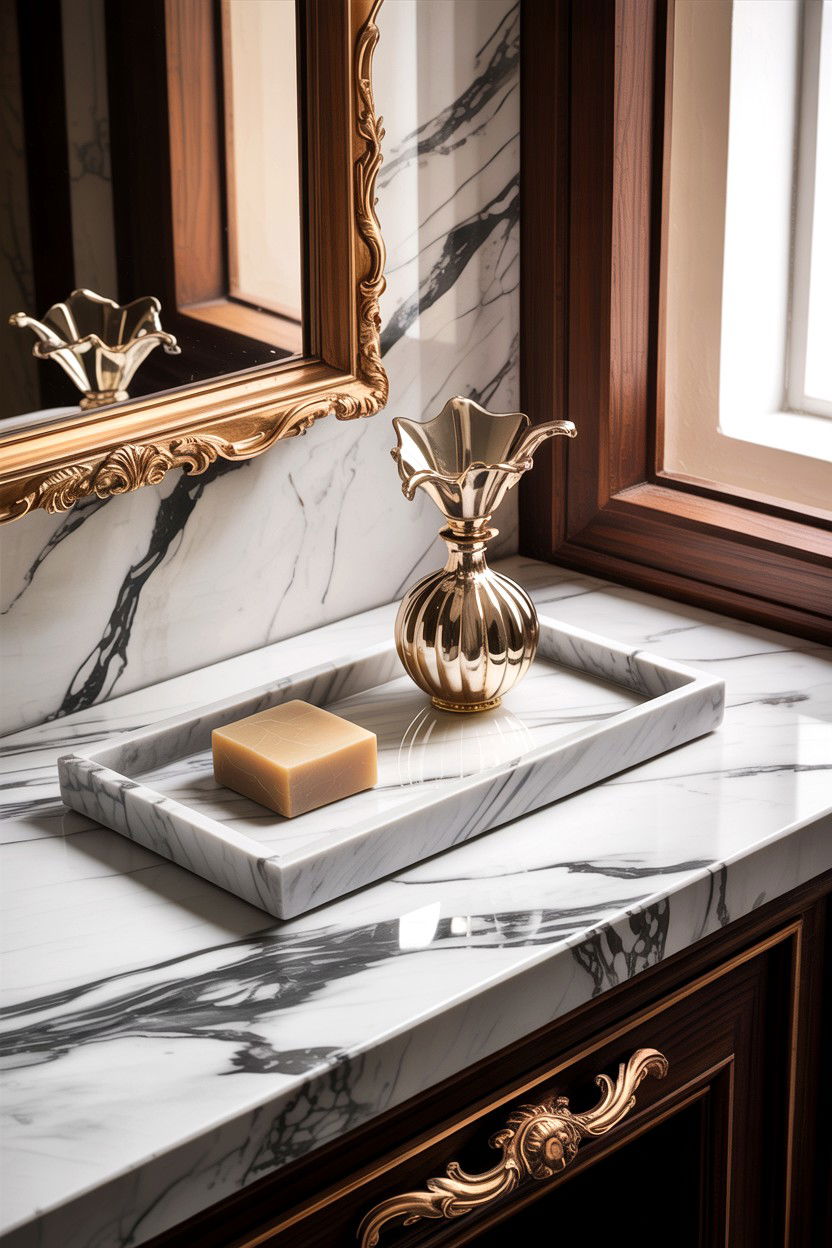 Marble Vanity Tray - 30 guest bathroom essentials