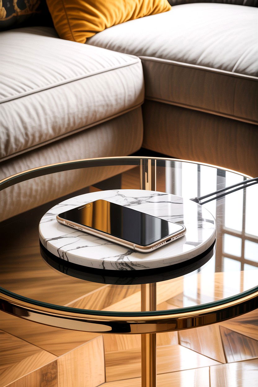 Marble Wireless Charger - 30 bedroom phone chargers