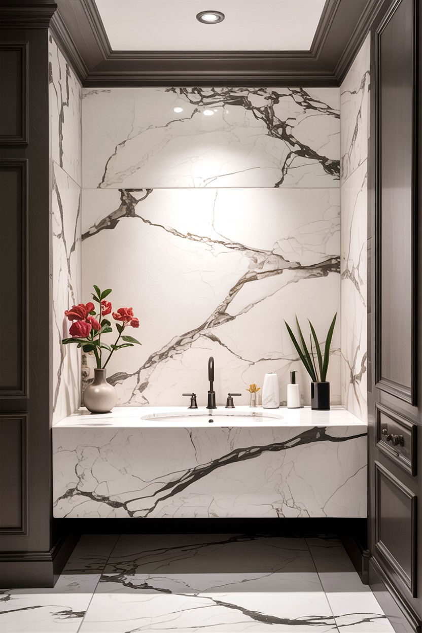 Marble bathroom tile - 30 apartment bathroom ideas