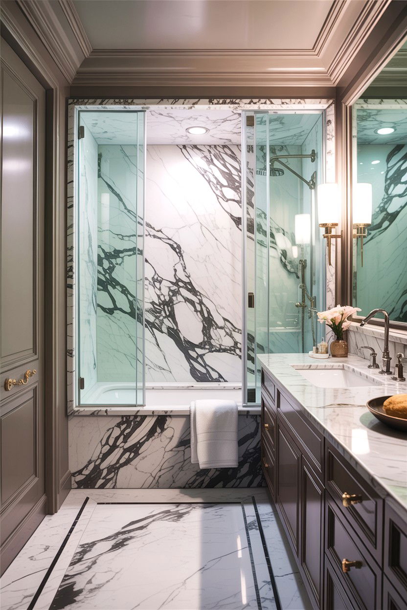 Marble condo bathroom finishes - 30 condo bathroom ideas