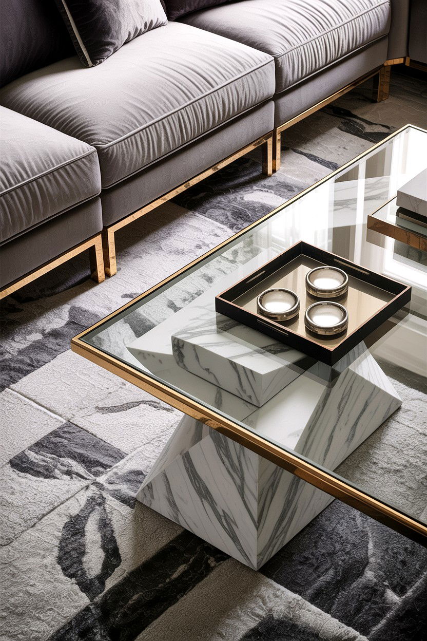 Marble geometric object - 30 living room figurines