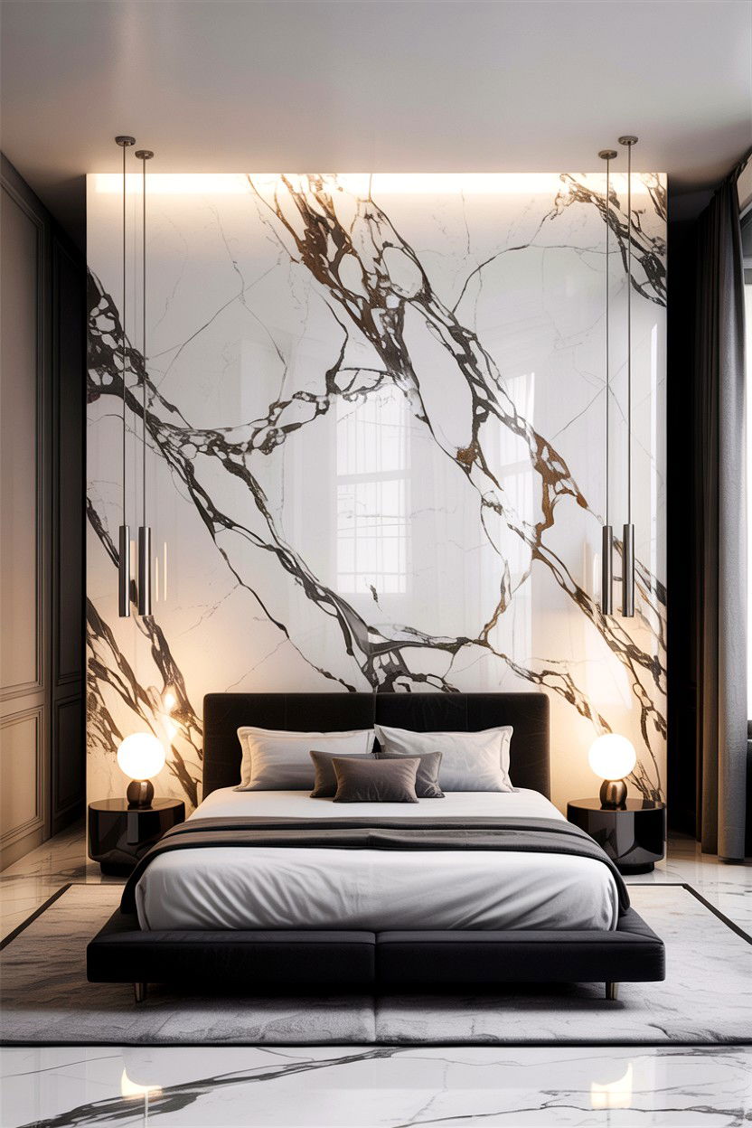 Marble wall slab - 30 bedroom textured walls