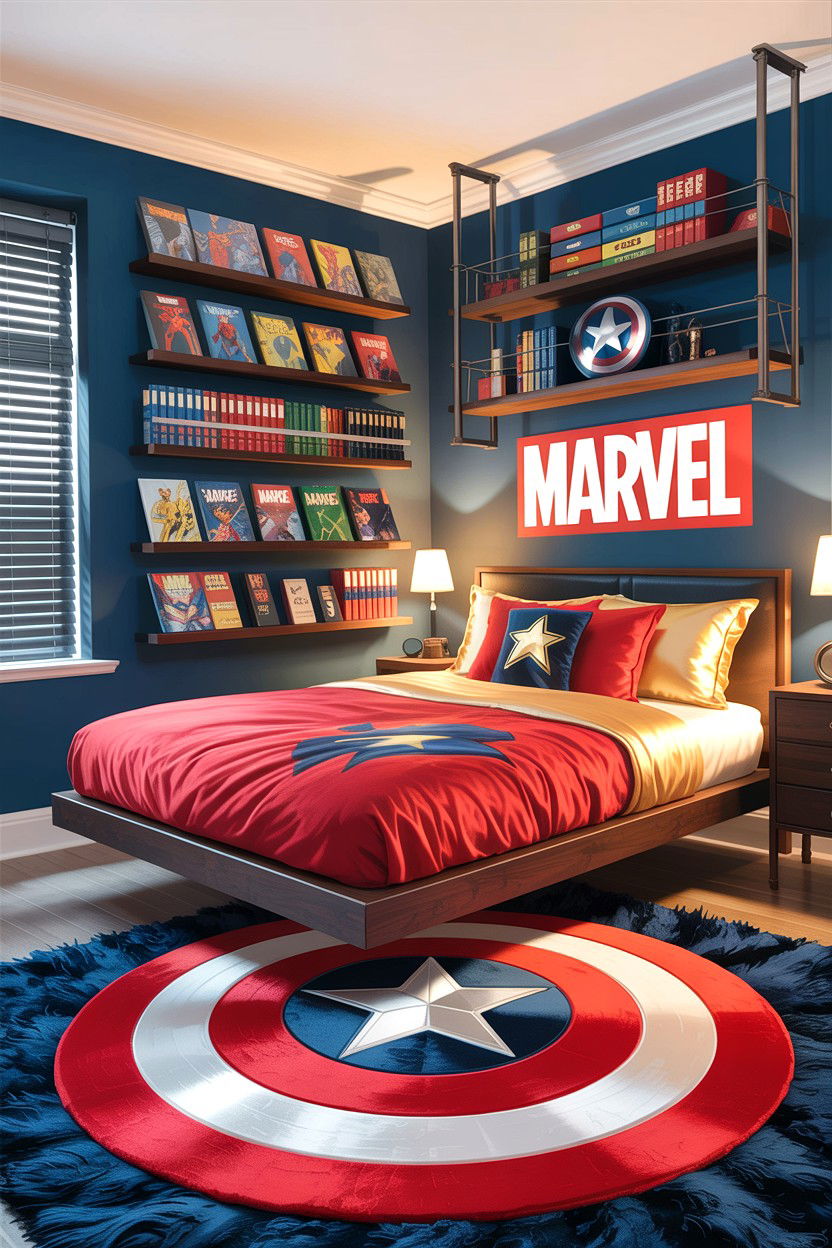 Marvel bedroom decor - 30 comic book bedroom ideas