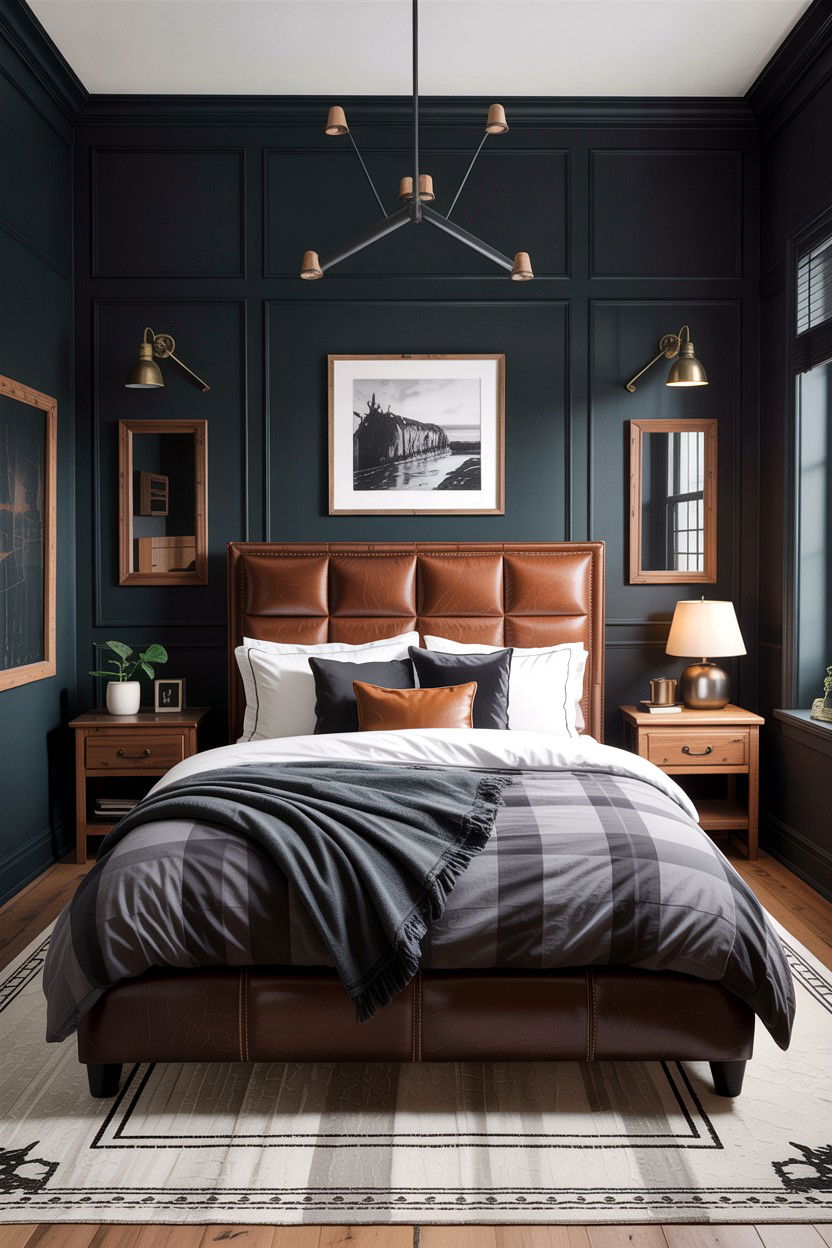 Masculine Black Bedroom - 30 bedroom black walls
