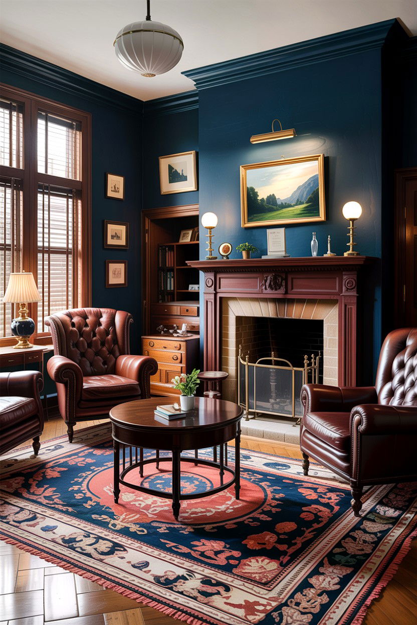 Masculine Edwardian living room - 30 Edwardian living room ideas