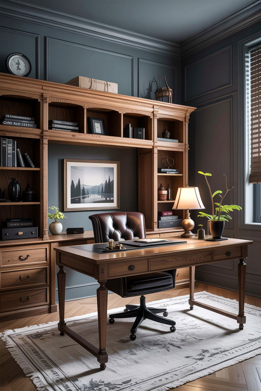 Masculine bedroom office - 30 bedroom workspace ideas