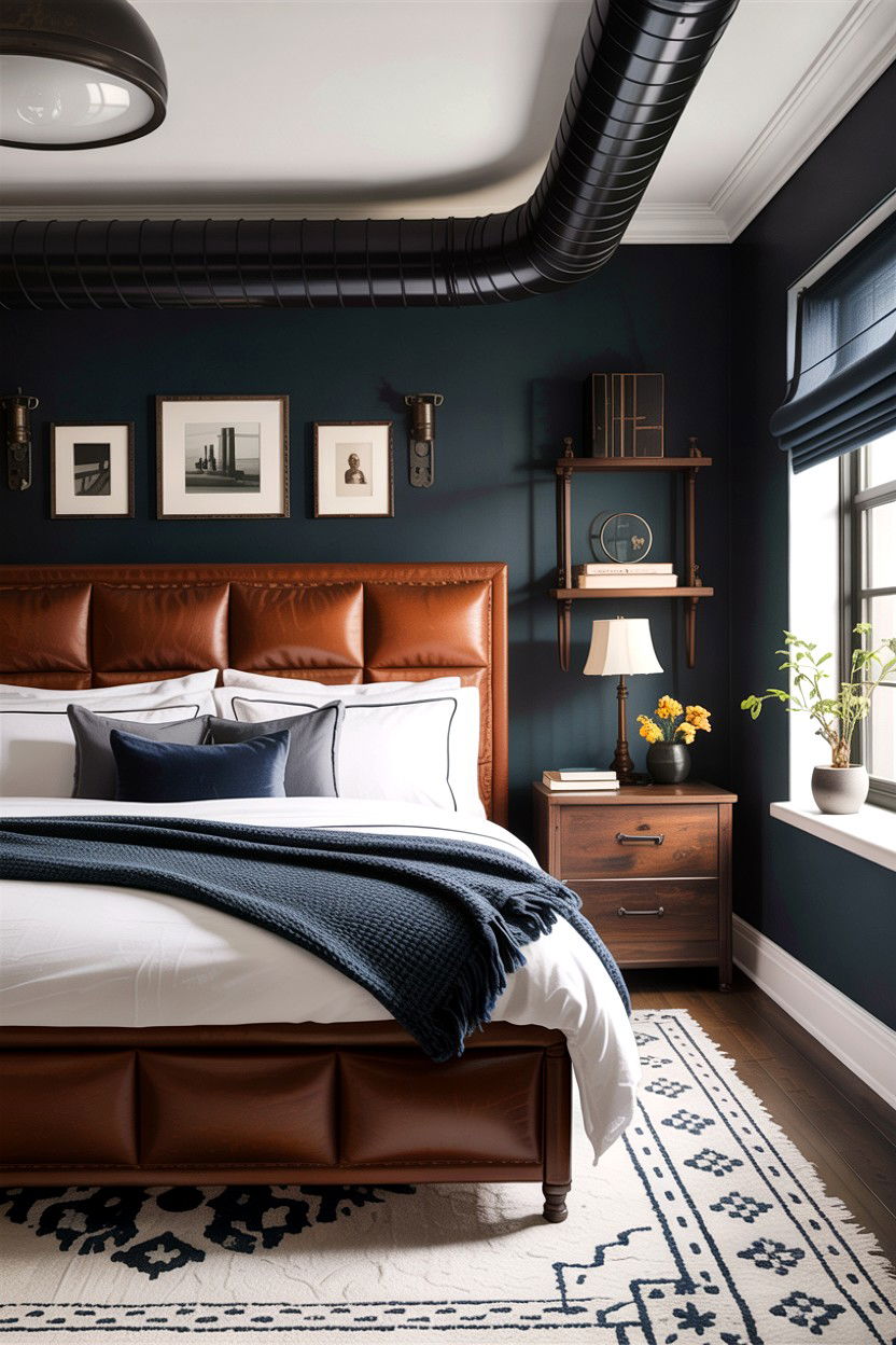 Masculine bedroom style - 30 exposed ductwork bedroom ideas