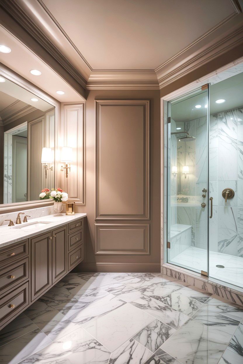 Master Bathroom Crown Molding - 30 bathroom crown molding ideas