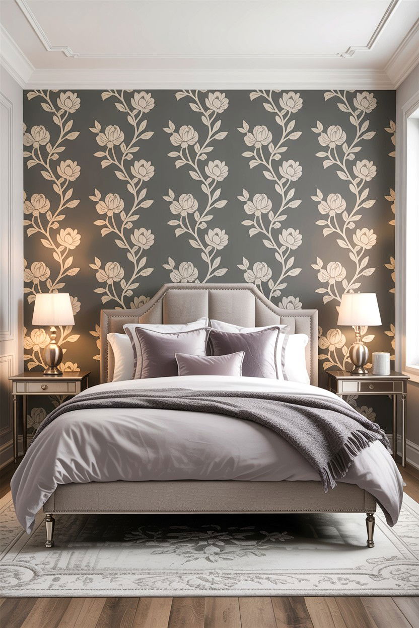 Master Bedroom Wallpaper - 30 empty nester bedroom ideas