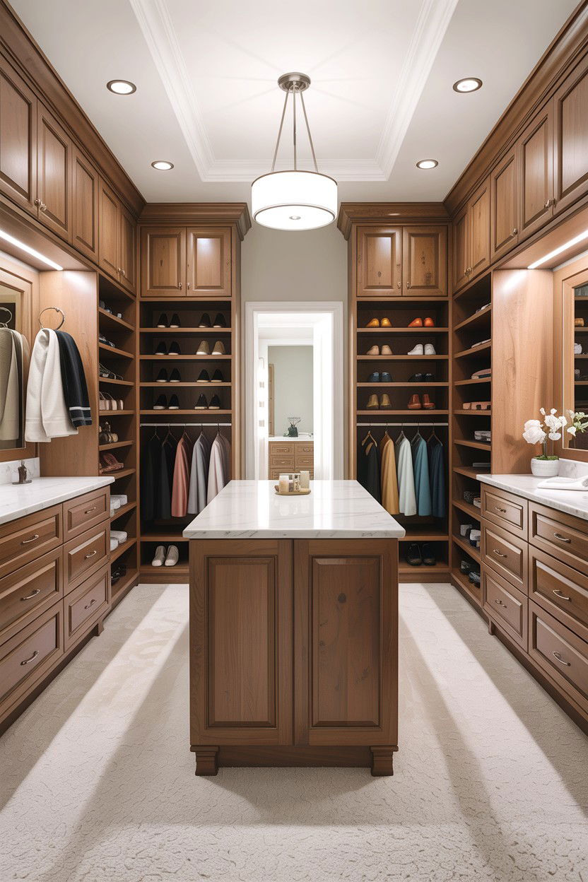Master bathroom walk in closet - 30 bathroom closet ideas