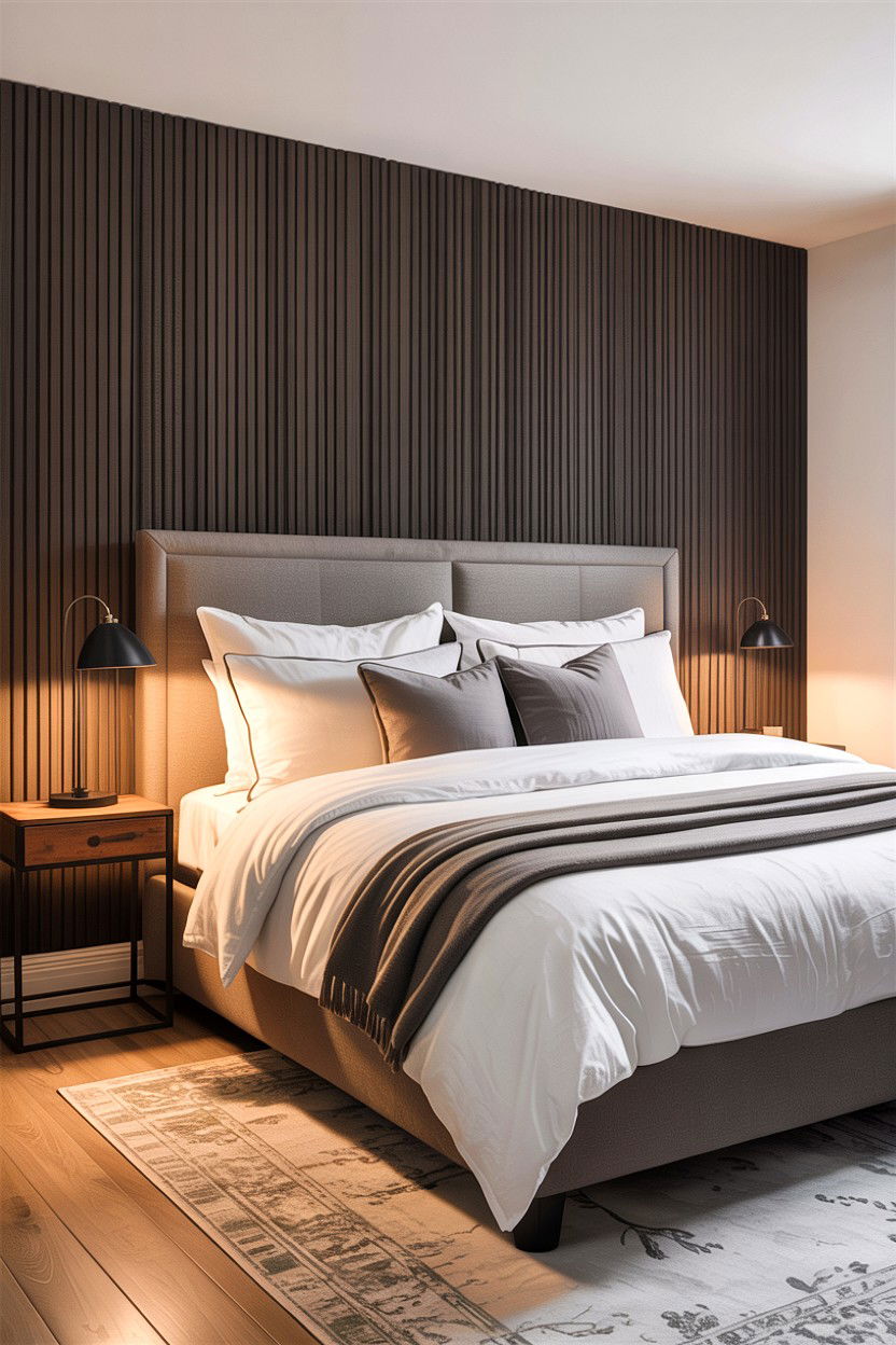 Master bedroom accent wall - 30 bedroom improvement ideas