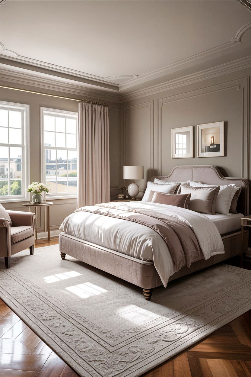 Master taupe bedroom - 30 taupe and white bedroom ideas
