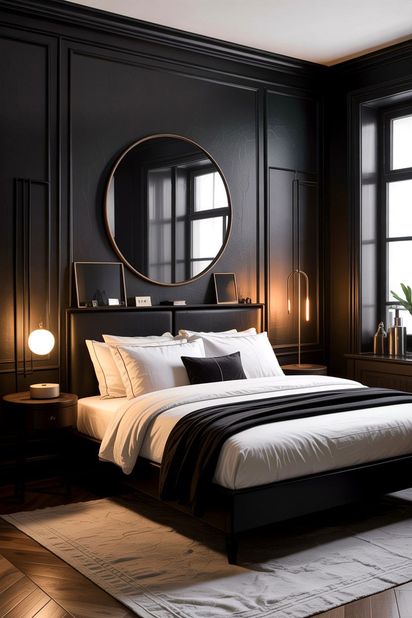Matte Black Bedroom Wall - 30 all black bedroom ideas
