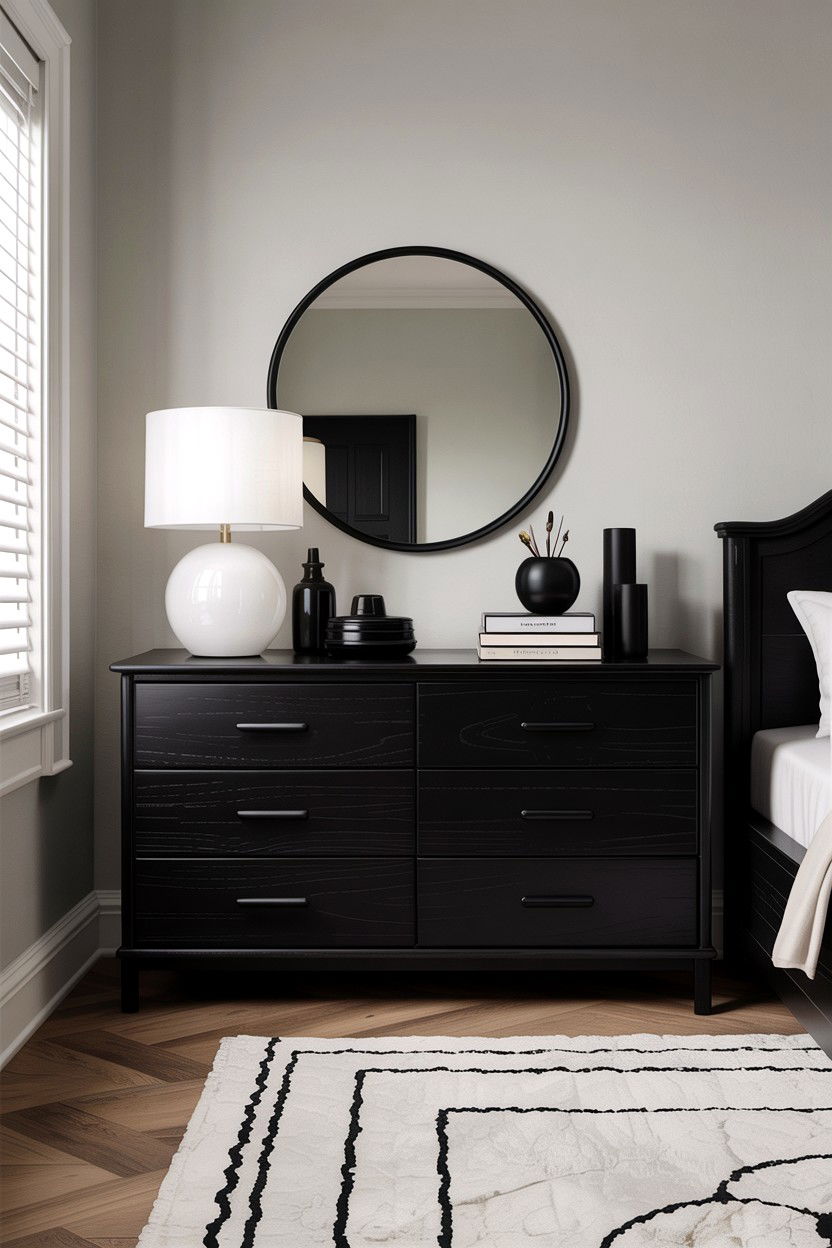 Matte Black Minimalist Dresser - 30 bedroom wide dressers