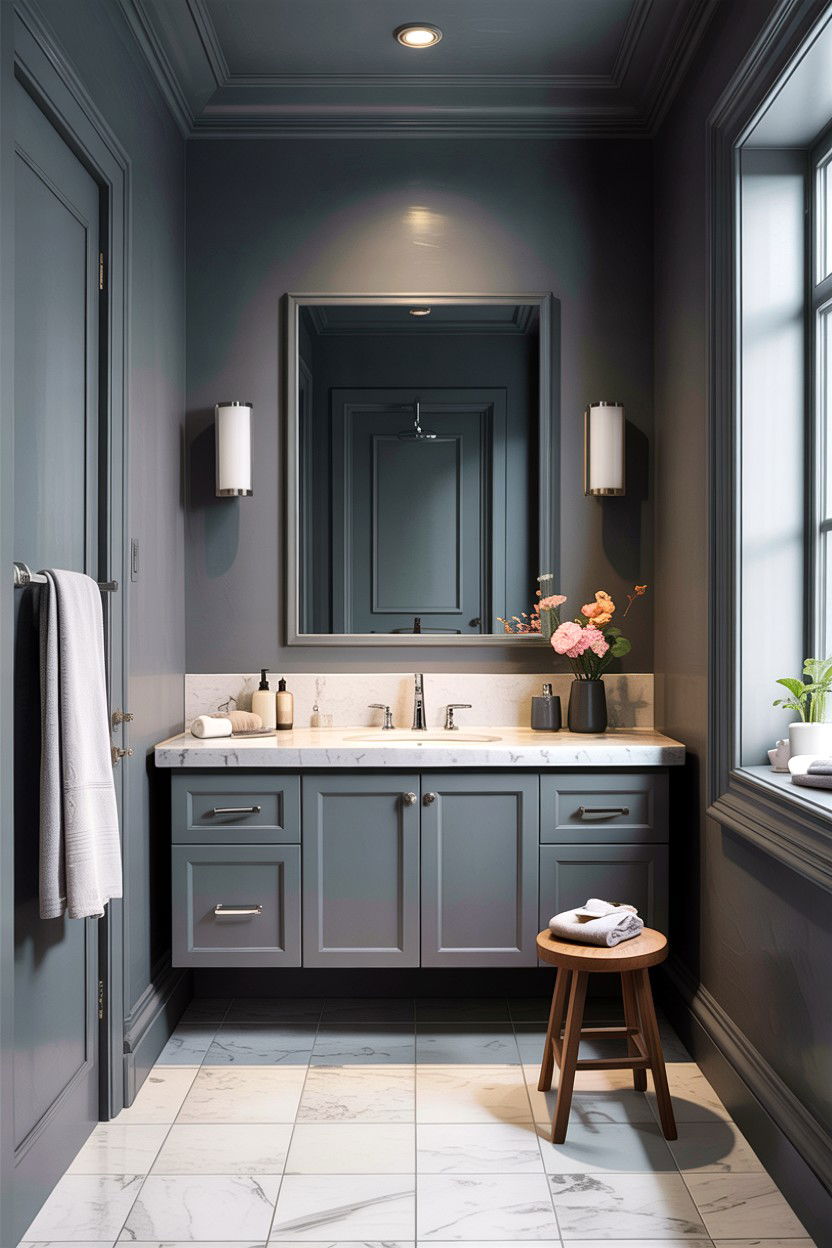 Matte Gray Bathroom - 30 gray bathroom ideas