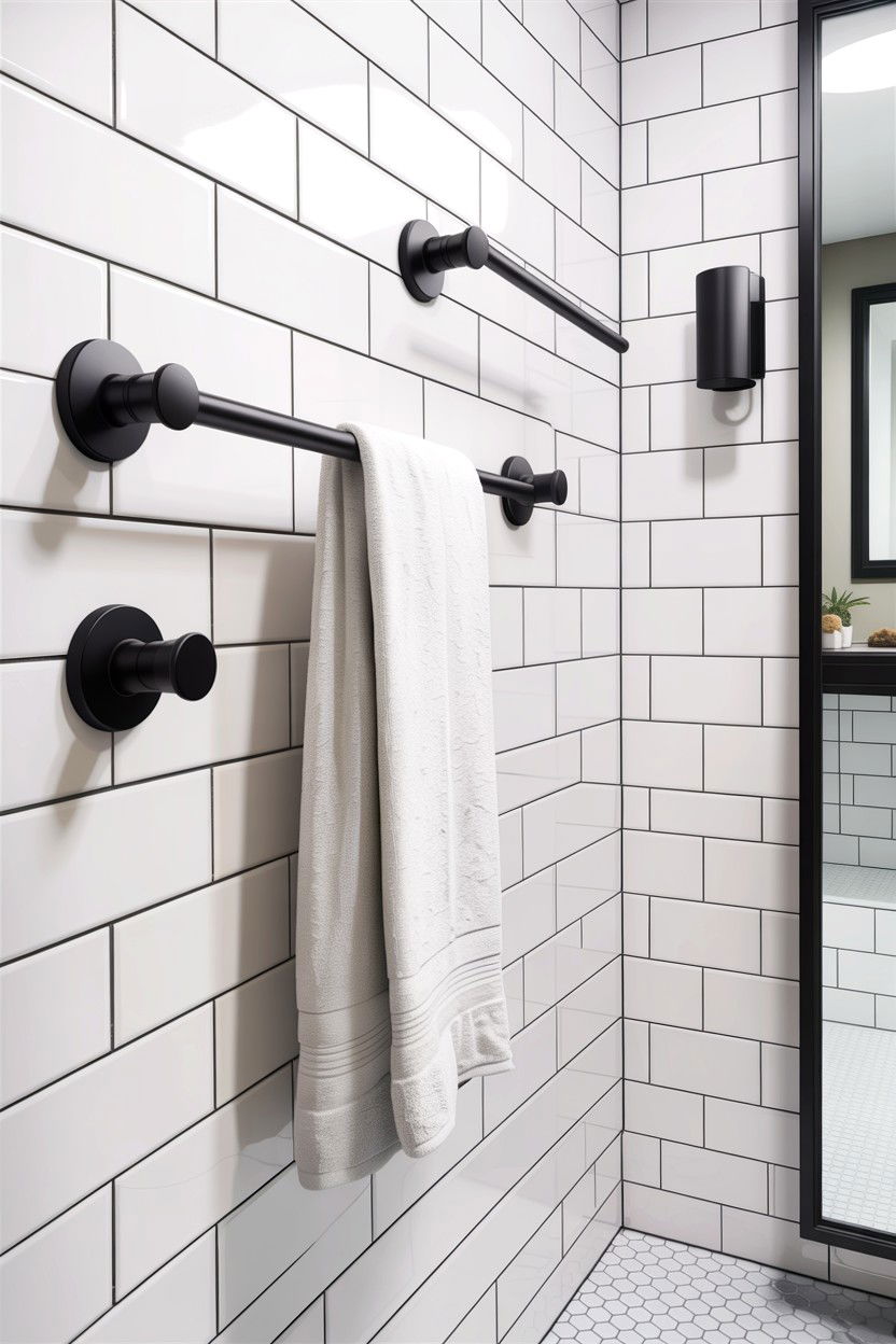 Matte black bathroom hardware - 30 easy bathroom updates