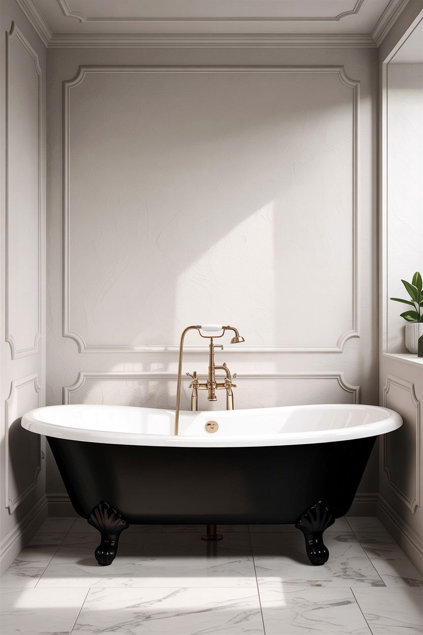 Matte black clawfoot tub - 30 clawfoot tub ideas