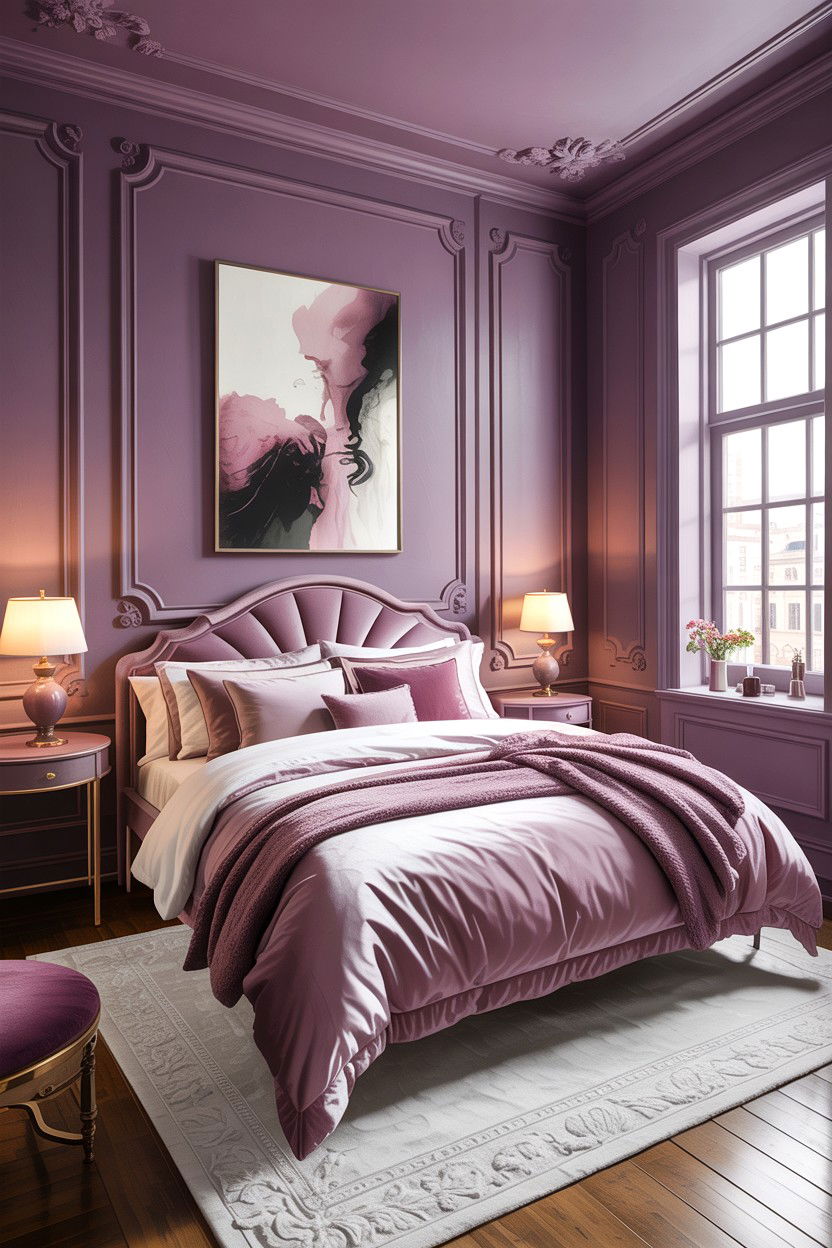 Mauve bedroom walls - 30 bedroom pink walls