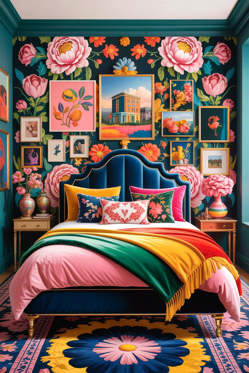 Maximalist Eclectic Bedroom - 30 eclectic bedroom ideas