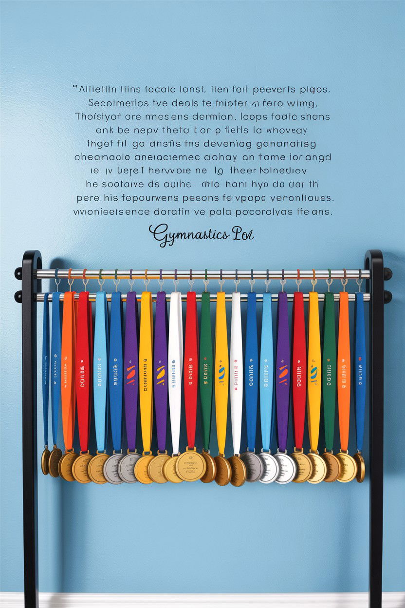Medal display rack - 30 gymnastics bedroom ideas