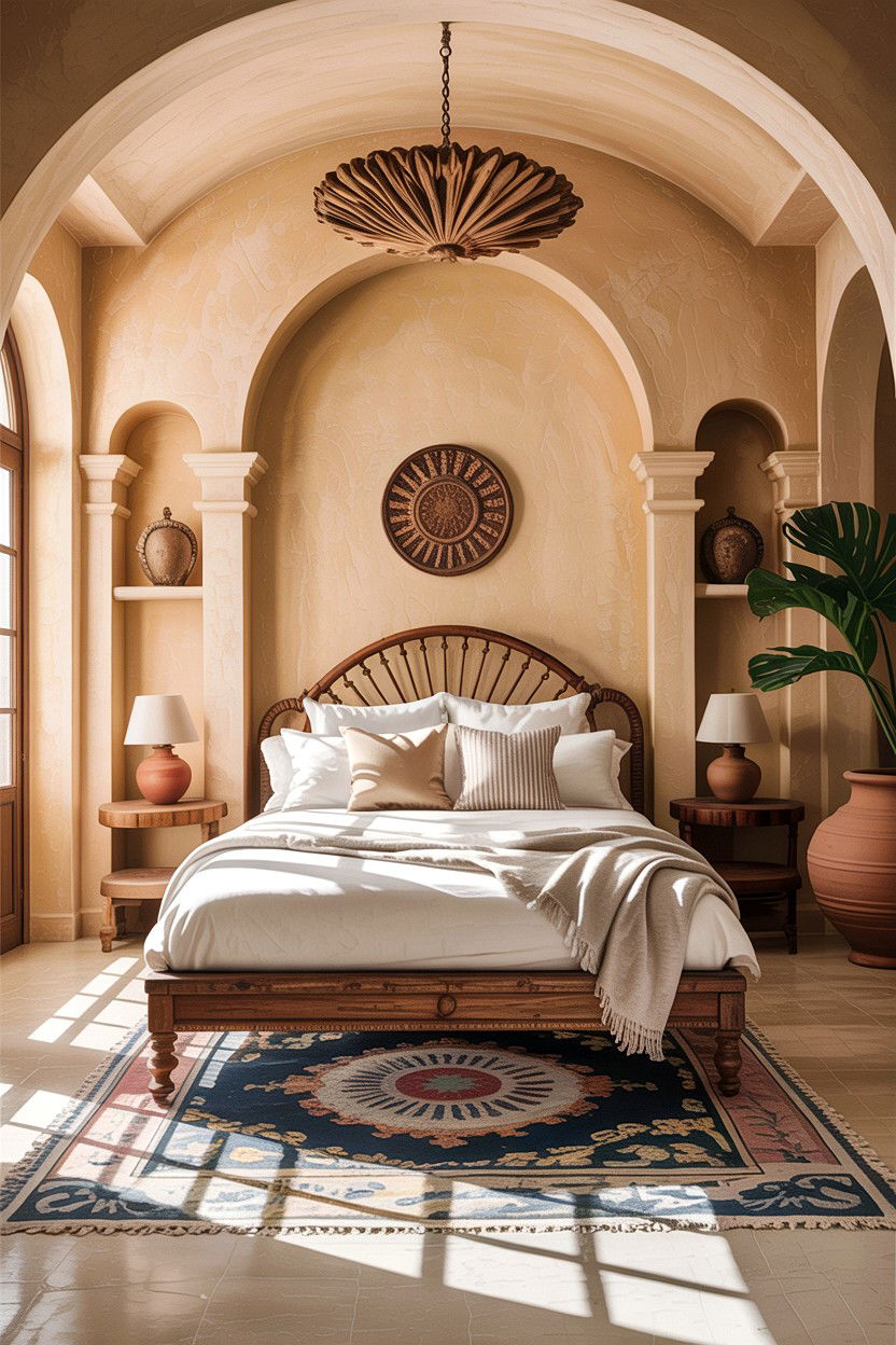 Mediterranean Beige Bedroom - 30 warm beige bedroom ideas