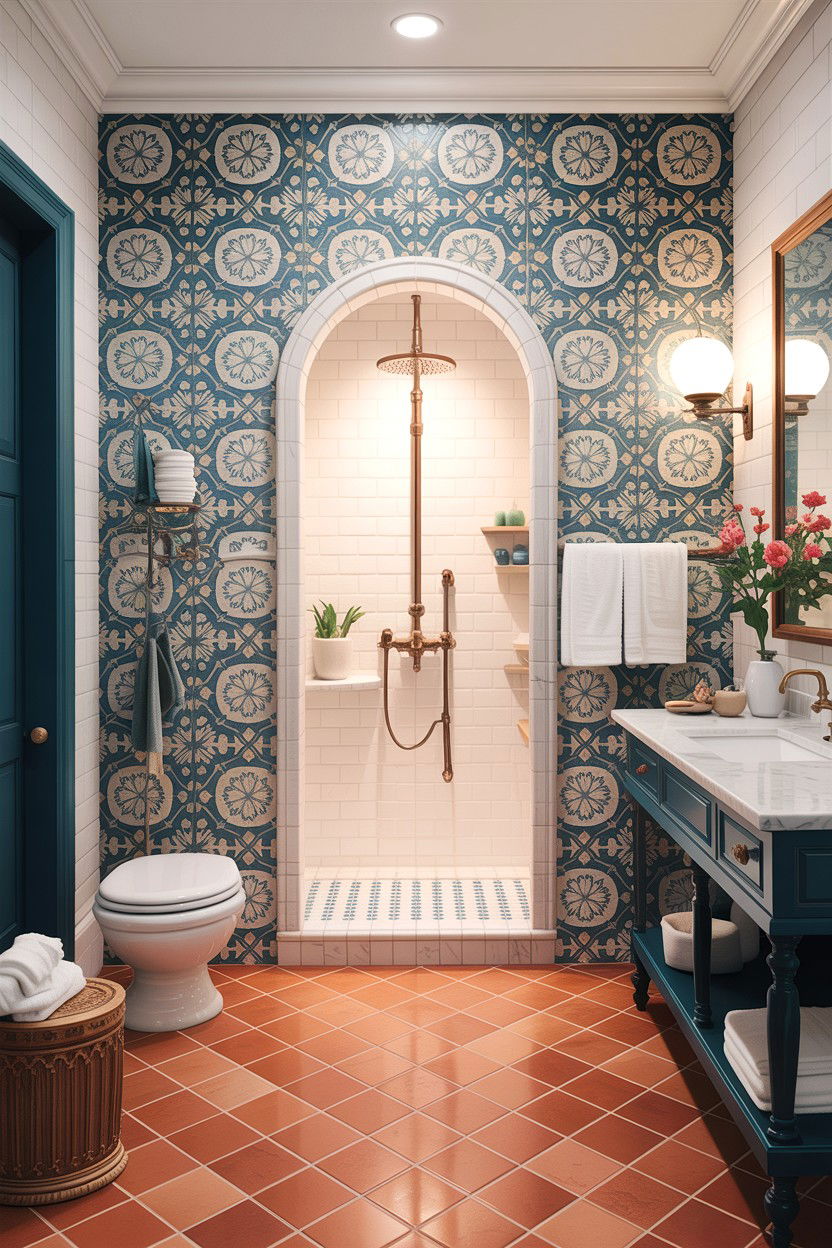 Mediterranean Hampton Fusion Bath - 30 Hampton bathroom ideas