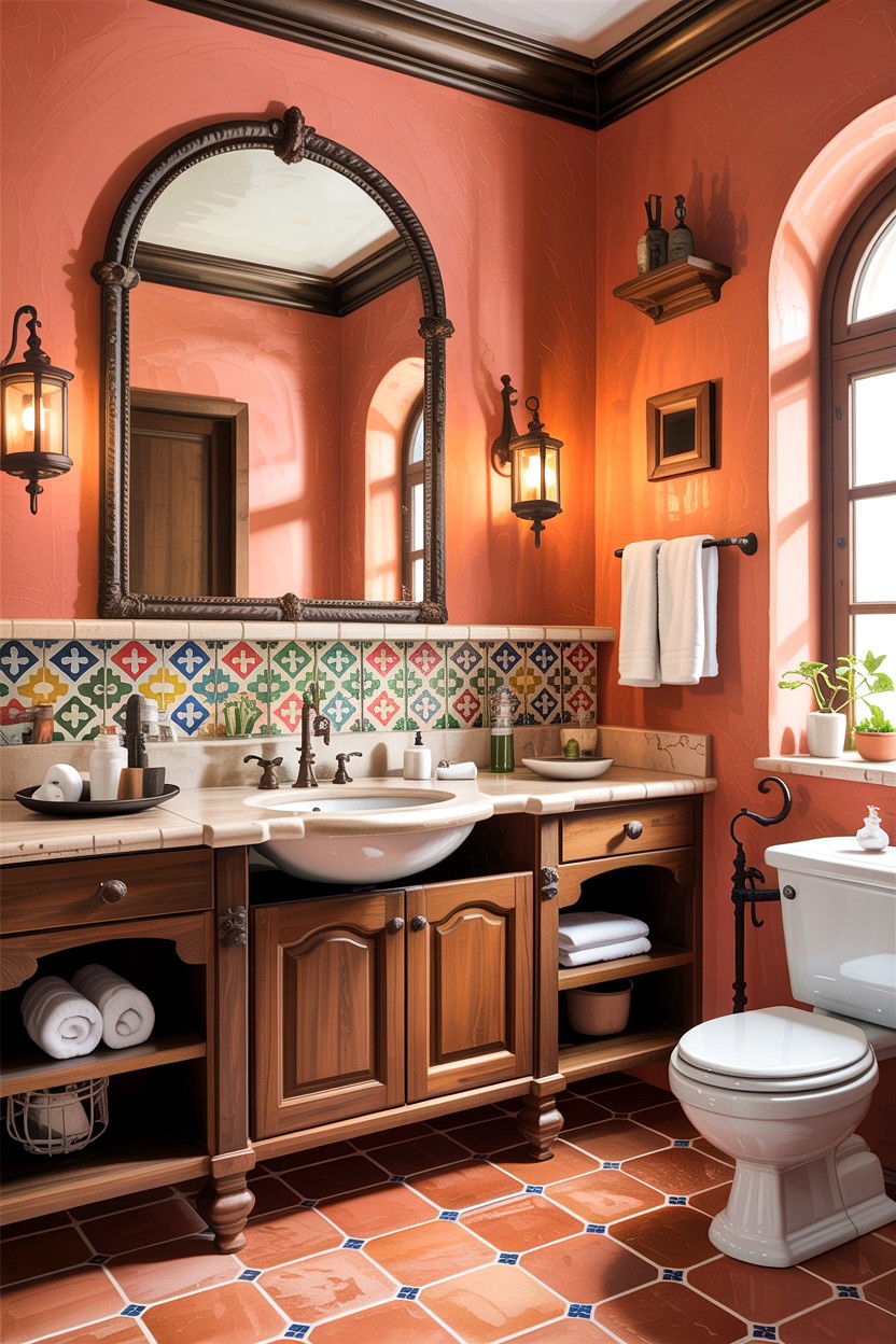 Mediterranean Style Bathroom - 30 downstairs bathroom ideas