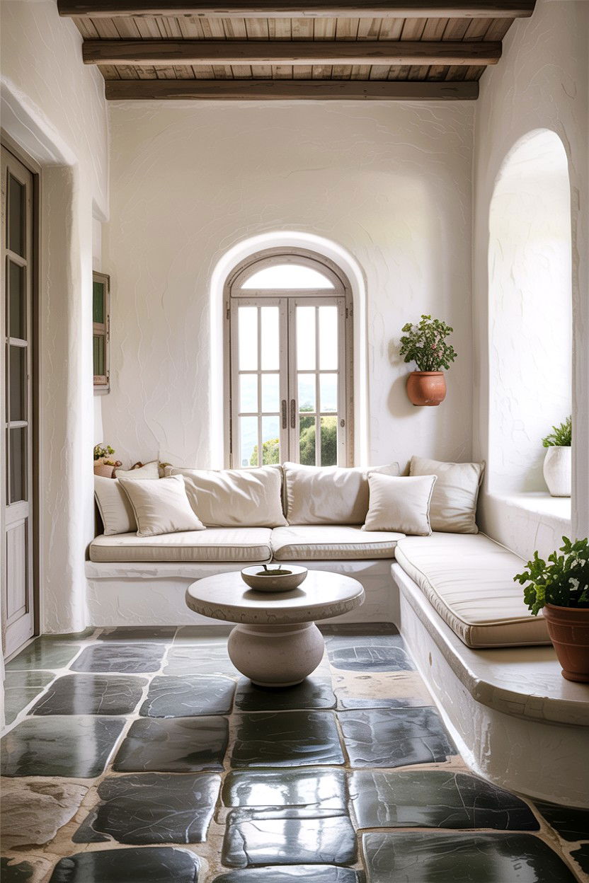 Mediterranean White Living Room - 30 all white living room ideas