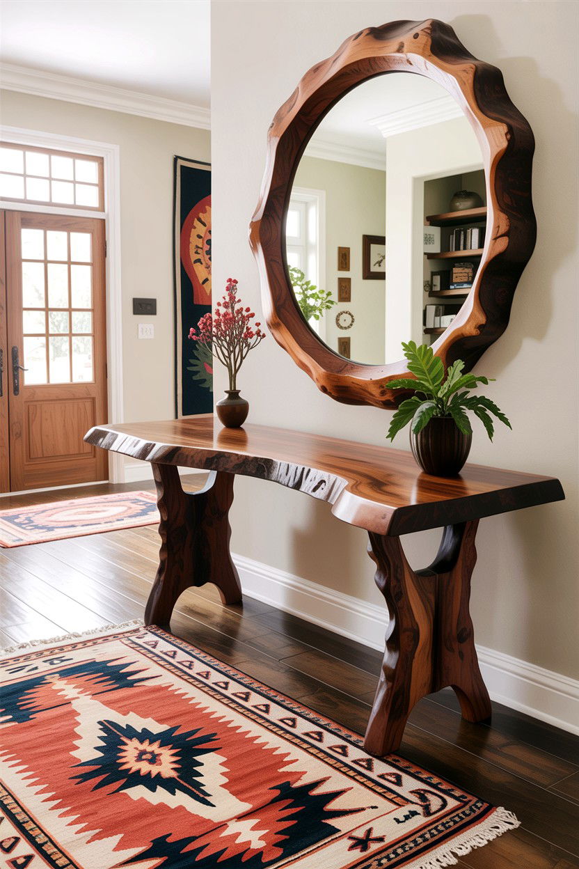 Mesquite Wood Entry Table - 30 living room Santa Fe furniture ideas