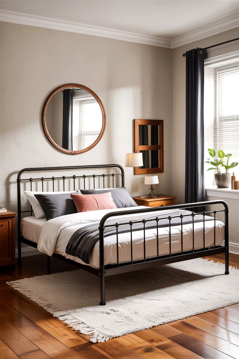 Metal Bed Frame - 30 dust-free bedroom ideas