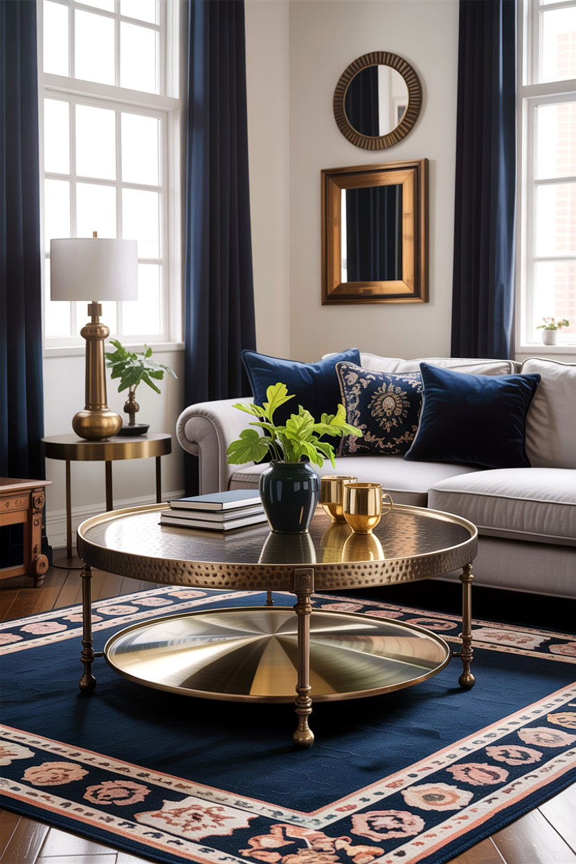 Metal Coffee Table Navy Living Room - 30 rustic navy living room ideas