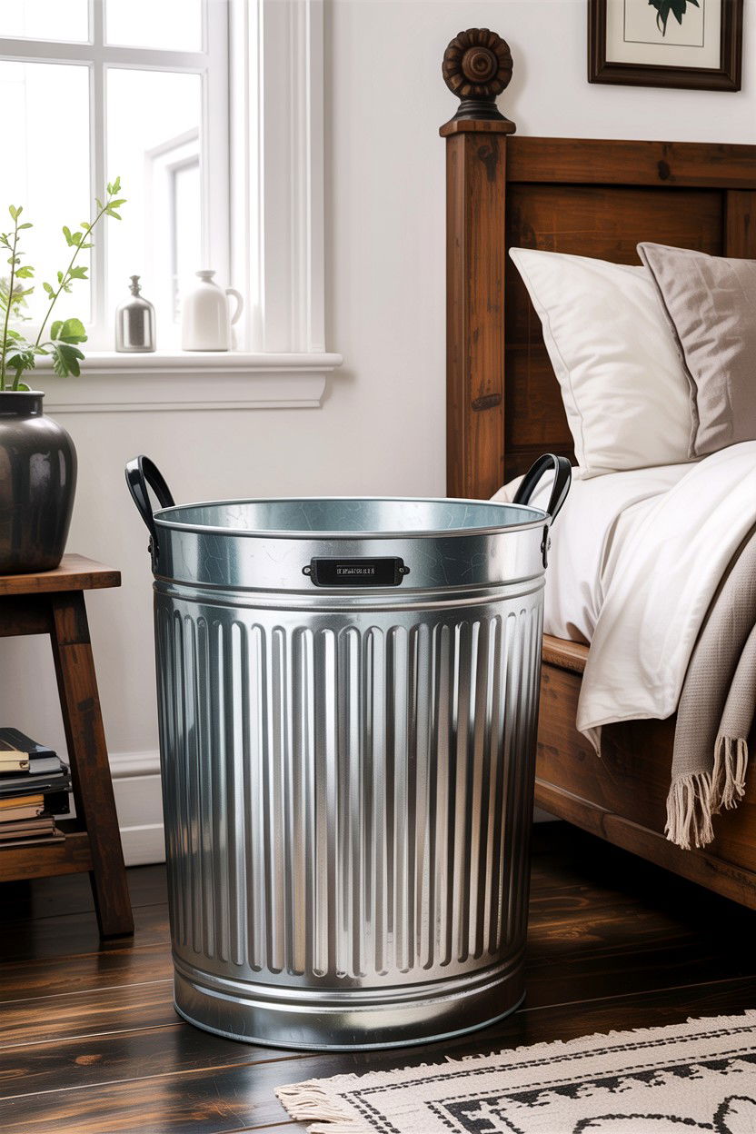 Metal Industrial Bin - 30 bedroom laundry baskets