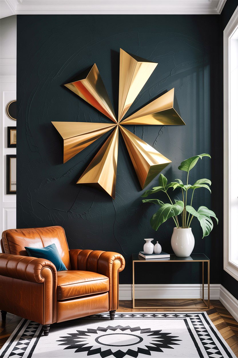 Metal Wall Art - 30 bedroom wall ideas