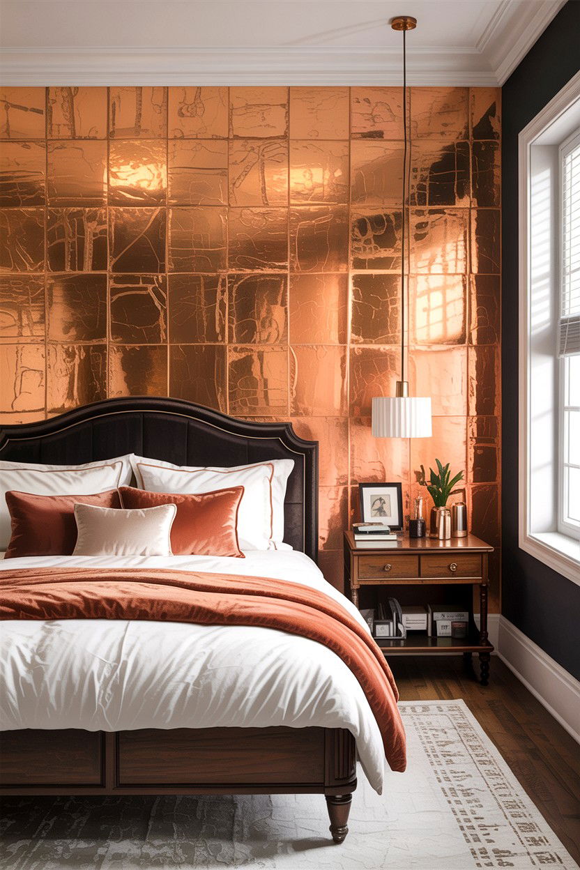 Metallic Finish - 30 bedroom accent walls