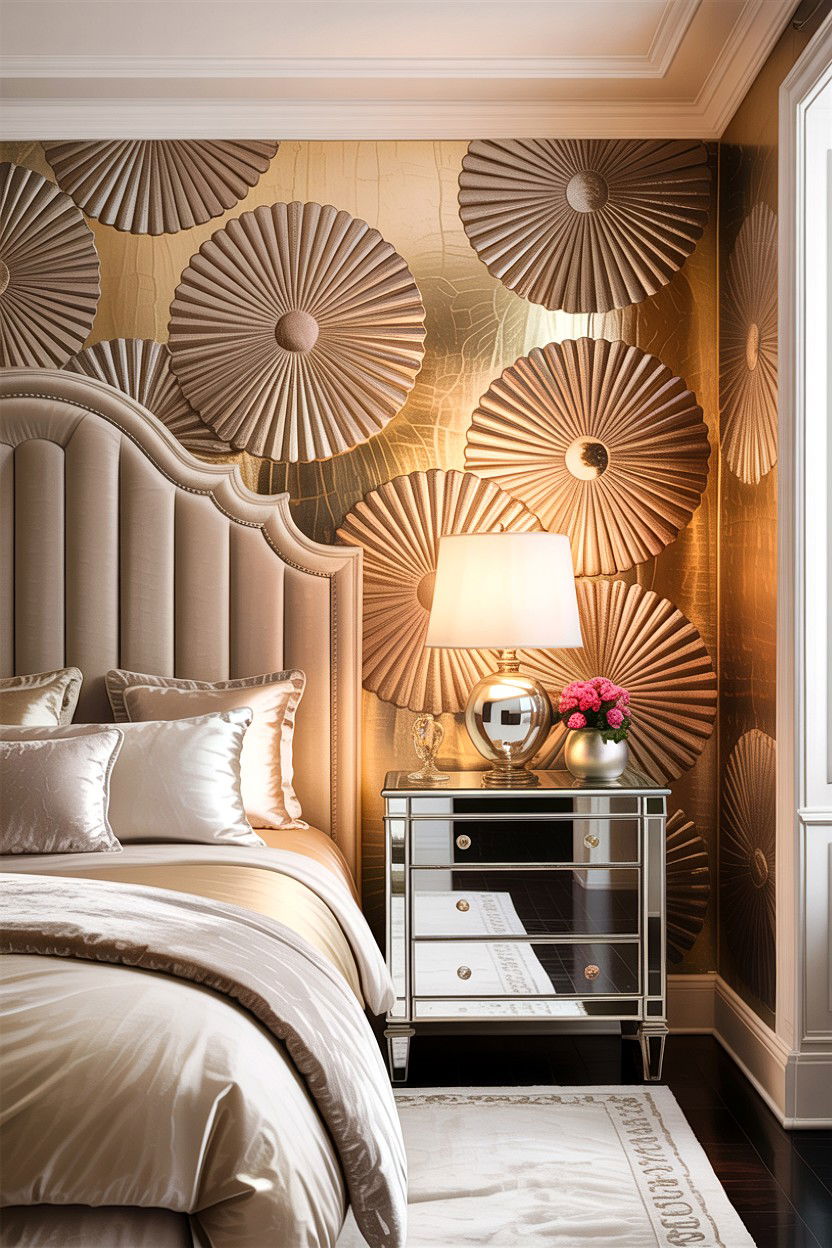 Metallic Textured Wallpaper - 30 bedroom textured wallpapers