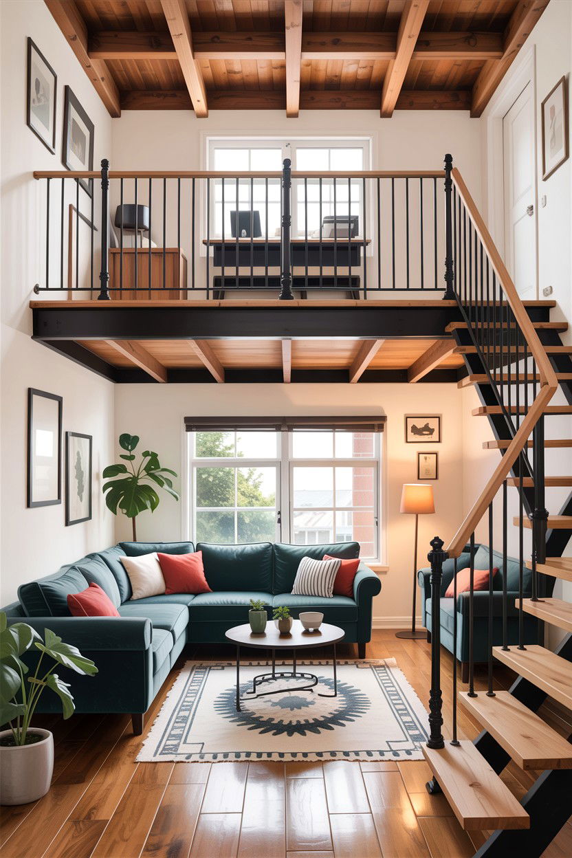 Mezzanine Level - 30 high ceiling living room ideas