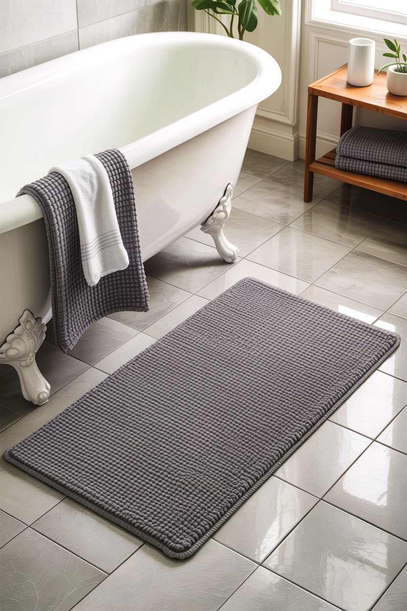 Microfiber Bath Mat - 30 bathroom accessory styling ideas