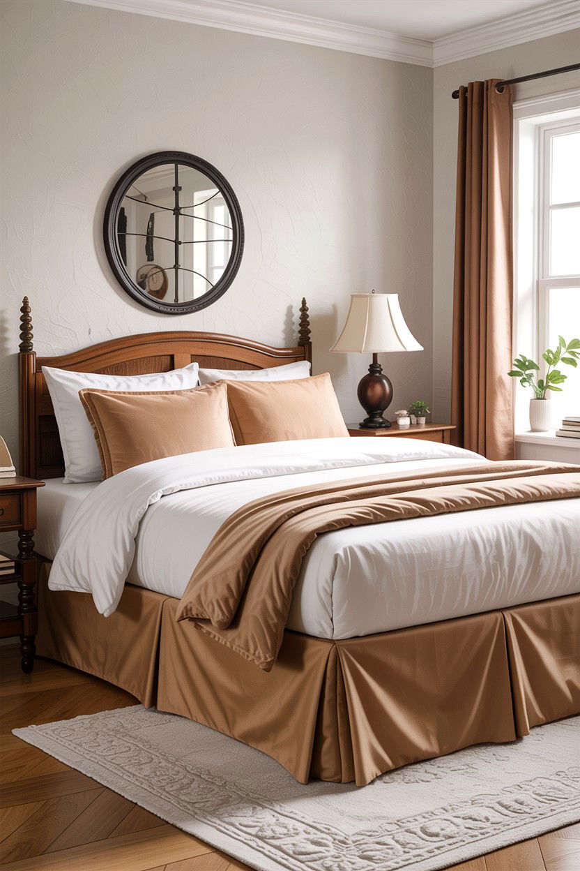 Microfiber Bed Skirt Neutral - 30 bedroom bed skirts