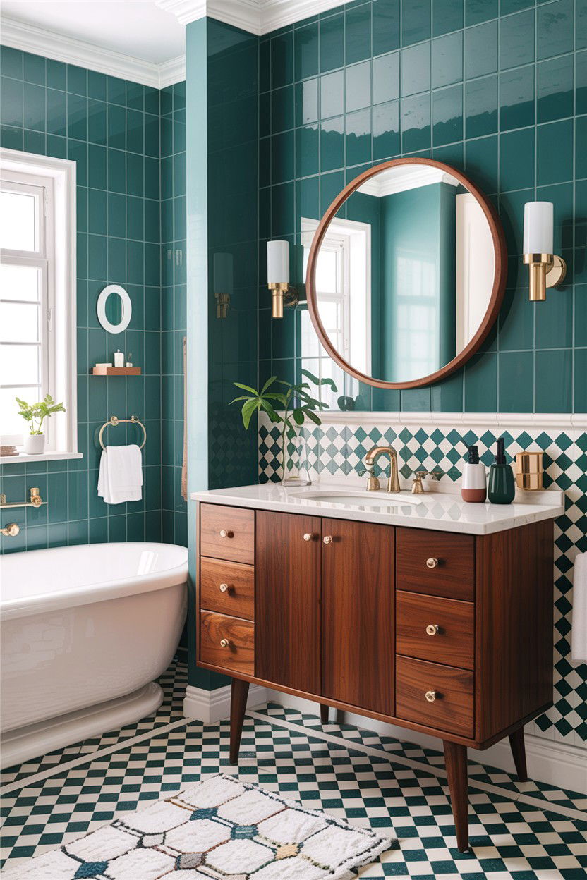 Mid Century Bathroom Vanity - 30 alcove tub ideas