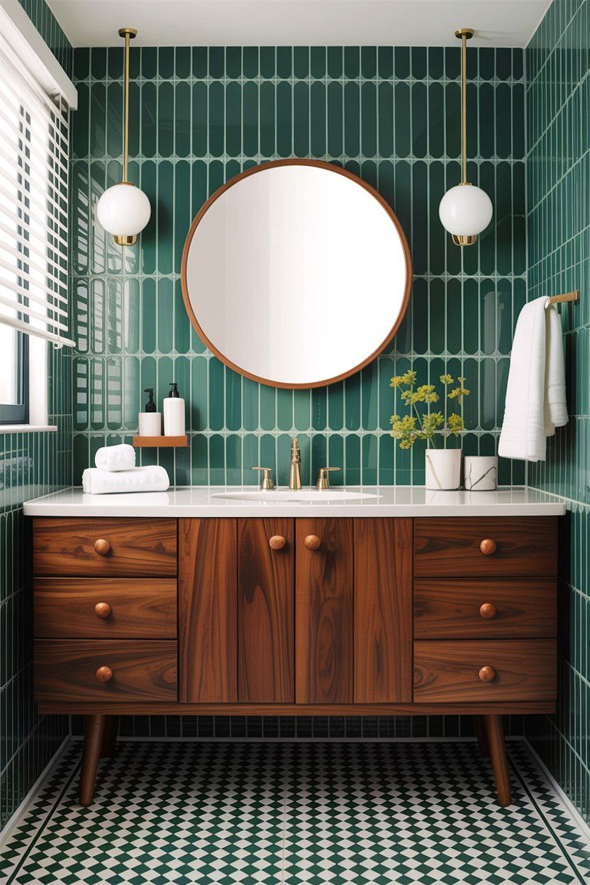 Mid Century Modern Bathroom - 30 spacious bathroom ideas