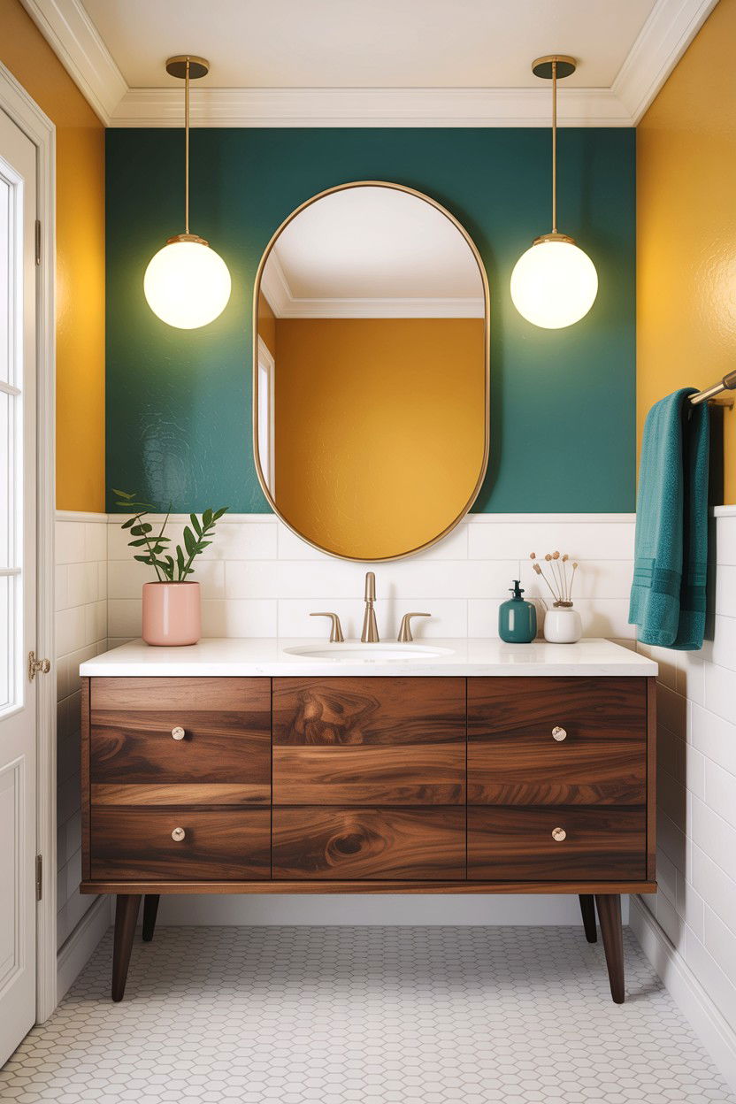 Mid Century Modern Bathroom - 30 custom bathroom ideas