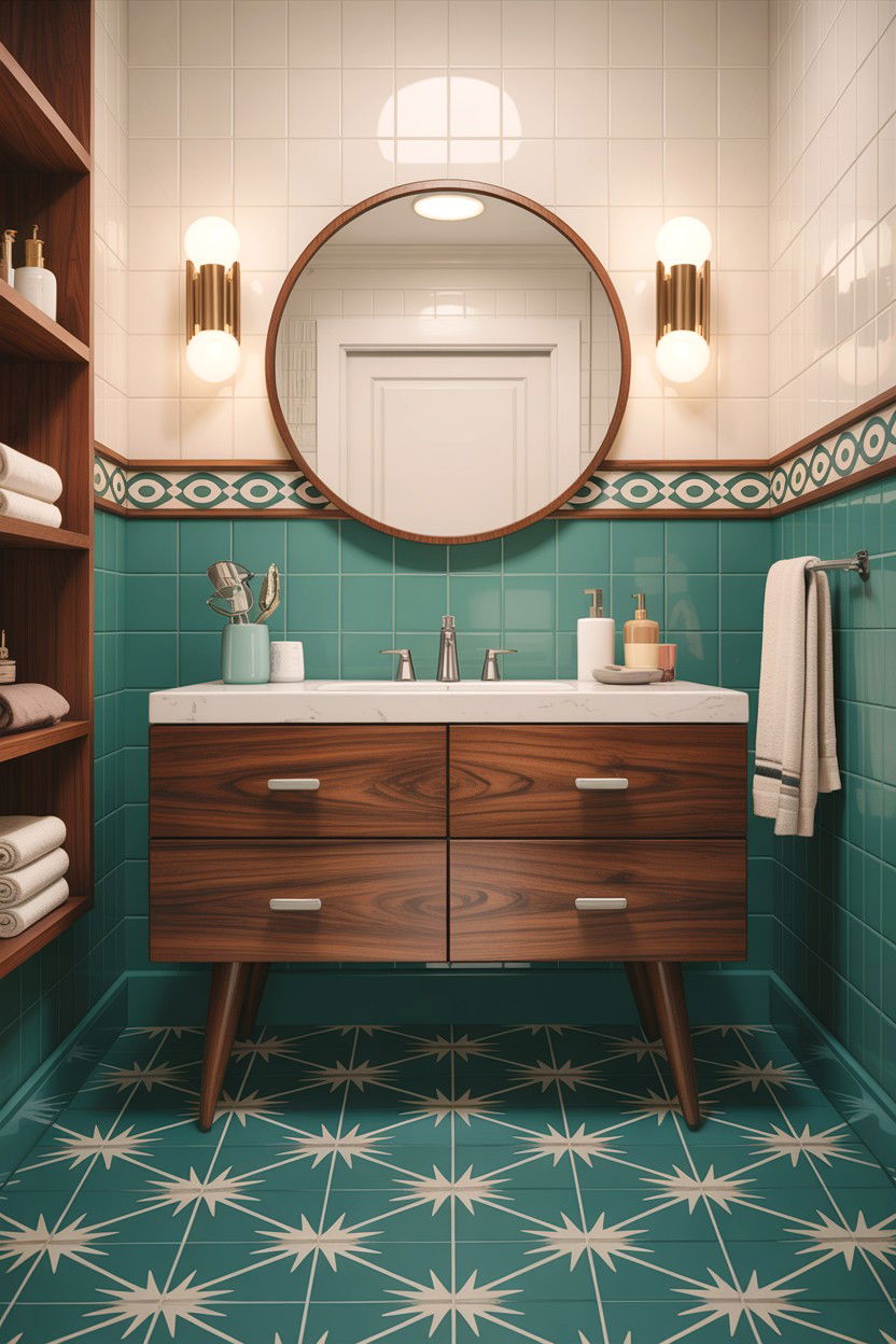 Mid Century Modern Bathroom - 30 designer bathroom ideas