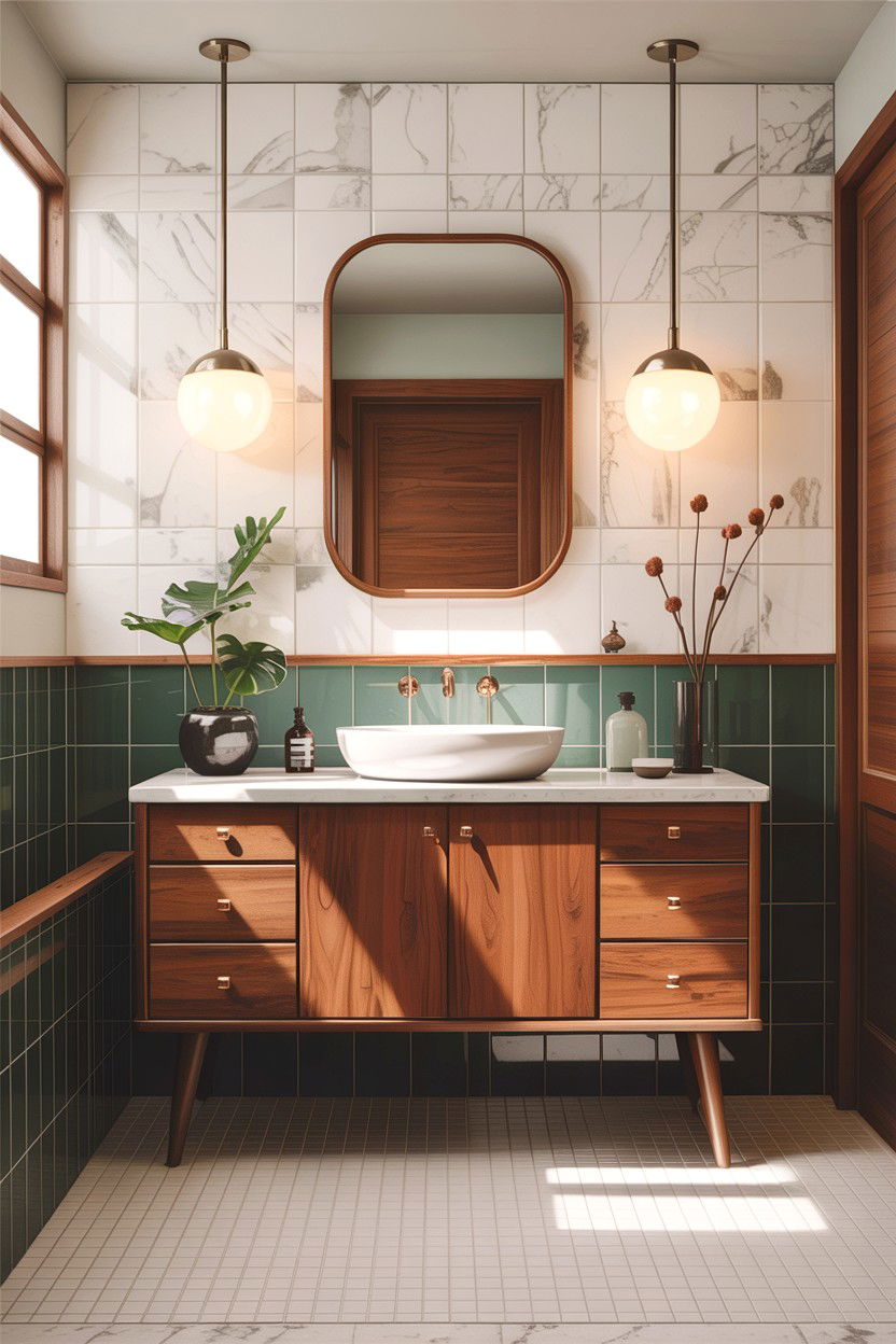 Mid Century Modern Bathroom - 30 interior designer bathroom ideas