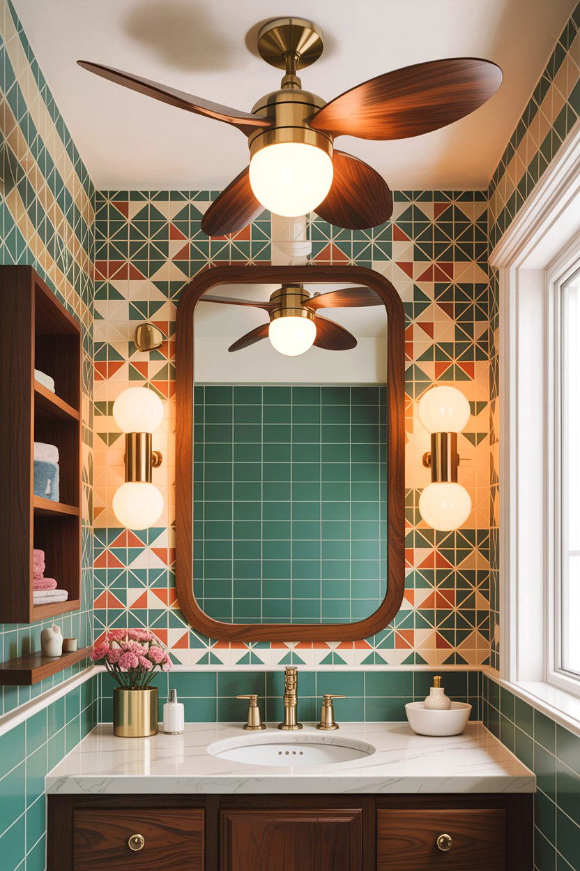 Mid Century Modern Bathroom Fan - 30 bathroom ceiling fan ideas