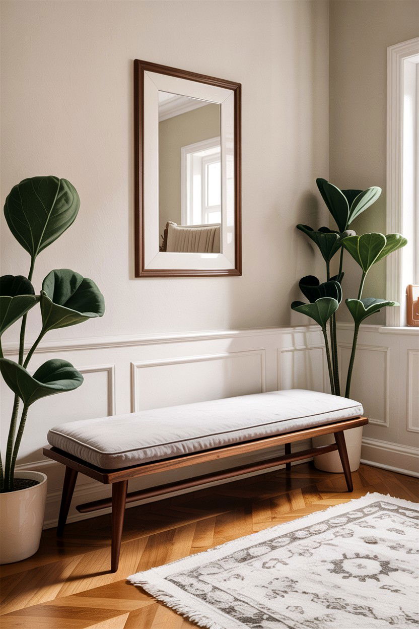 Mid Century Modern Bench - 30 bedroom benches